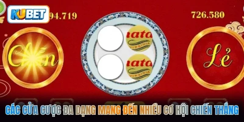 Các cửa cược đa dạng mang đến nhiều cơ hội chiến thắng